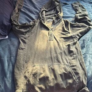 Buckle Black 1/4 button hoodie